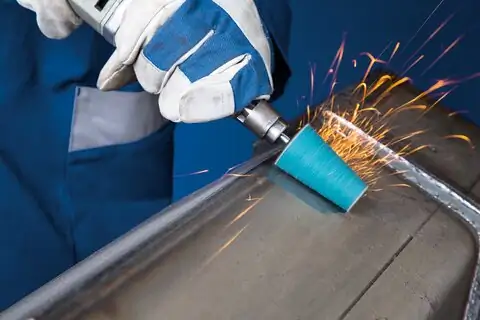 Zirkon abrasive spiral band GSB conical dia. 22-29x30mm Z60 for high stock removal on steel 2