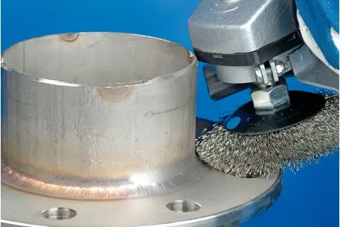 Bevel brush crimped KBU dia. 115x10 mm M14 stainless steel wire dia. 0.35 mm angle grinders 4