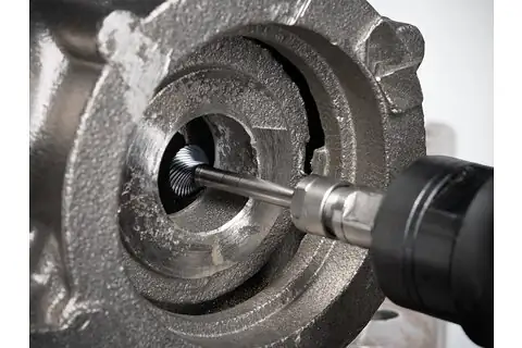 TC high-perf. burr KSK-WKN dia. 16x15 mm shank dia. 6x75 mm Z3 HICOAT coated special shape chamfering/deburring work in robot applications 3