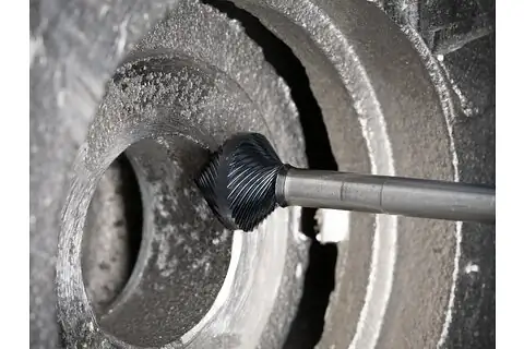 TC high-perf. burr KSK-WKN dia. 16x15 mm shank dia. 6x75 mm Z3 HICOAT coated special shape chamfering/deburring work in robot applications 2