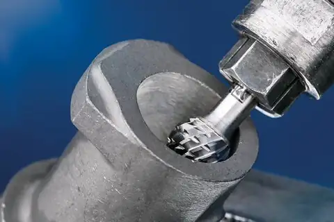 Lima esférica de carboneto de tungstênio de alto desempenho KUD diâm. 12x10 mm diâm. da haste 6 mm TITANIUM para titânio 2