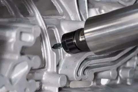 TC high-performance burr cut 3 KZW dia 12x25mm shank dia 6mm HICOAT coated special shape chamfering/deburring work in robot applications 2