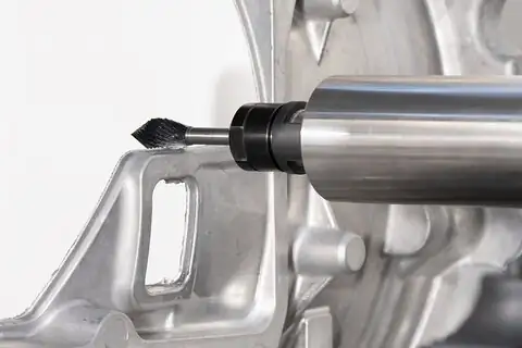 TC high-performance burr cut 3 KZW dia 12x25mm shank dia 6mm HICOAT coated special shape chamfering/deburring work in robot applications 3