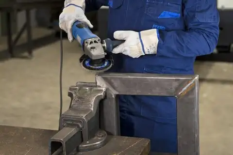 PFERD POLIFAN Fächerscheibe – 125 Mm, Zirkonkorund Z60, Für Stahl & INOX, PFC/B/T29, 22,23 Mm Bohrung, 10 Stück