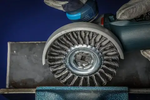 Stringer Bead Wheel Brush 4-1/2" Dia .020 Carbon Steel X-LOCK 3