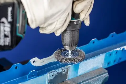 Wheel brush crimped RBU dia. 40x9 mm shank dia. 6 mm stainless steel wire dia. 0.20 3