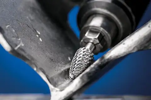 Fraise lime carbure hautes performances, ogive à bout arrondi RBF Ø 12x25 mm, tige Ø 6mm TITANIUM pour titane 3