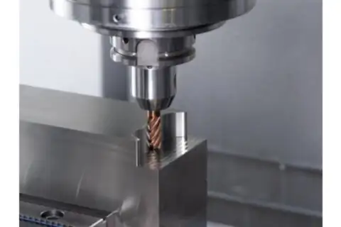 Solid carbide end mill dia. 10 mm, 5 flutes, with chip divider, 2xDC, radius 0.5 mm, AlTiN/TiSiXN coating, HB shank, Performance Stainless 2