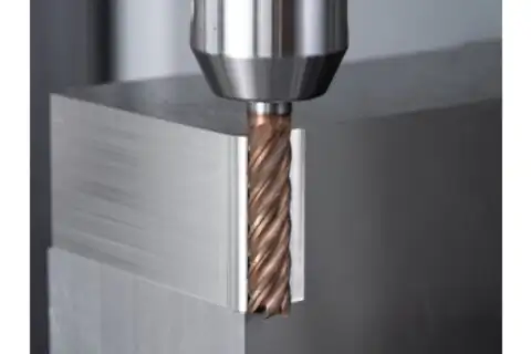 Solid carbide end mill dia. 10 mm, 5 flutes, with chip divider, 4xDC, radius 0.5 mm, AlTiN/TiSiXN coating, HB shank, Performance Stainless 2