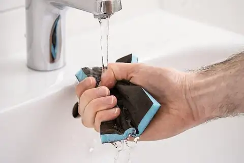 Sanding sponge Set with 4 abrasive sides, 4″ x 4-3/4, 60, 80, 180 Grit, Aluminum oxide, 3 PK 3