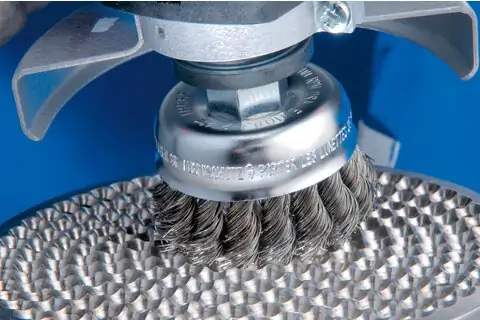 COMBITWIST cup brush knotted TBG dia. 80mm M14 steel wire dia. 0.50mm angle grinders (1) 4