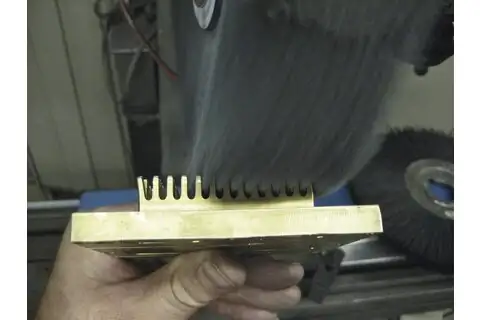 COMPOSITE wheel brush RBUP dia. 200x25x50.8 mm hole SiC filament dia. 1.10 mm grit 80 stationary 3