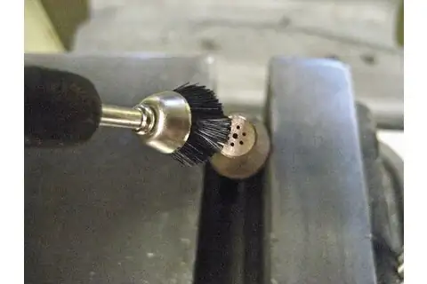 Miniatuur-komborstel TBU Ø 15 mm stift-Ø 3 mm kunststof beleg-Ø 0,15 2