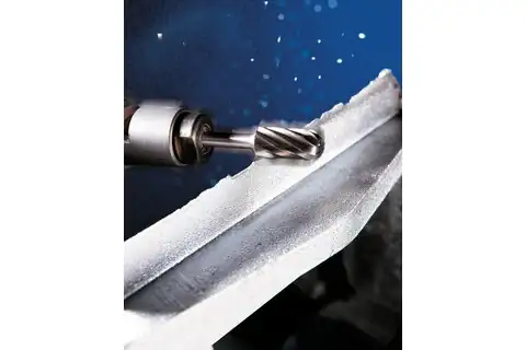 Hardmetalen hoogrendementsstiftfrees ALU ronde walsvorm WRC Ø 10x20 mm stift-Ø 6 mm voor aluminium/non-ferrometalen 2