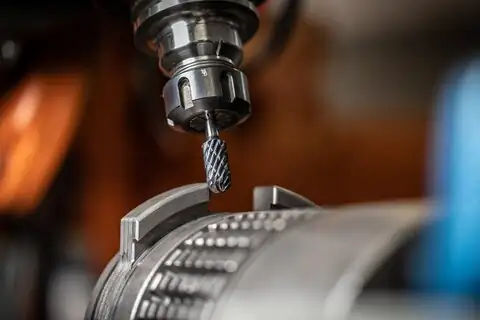 Tungsten carbide high-performance burr STEEL cylindrical with radius end WRC dia. 12x25 mm shank dia. 6 mm HICOAT steel 2