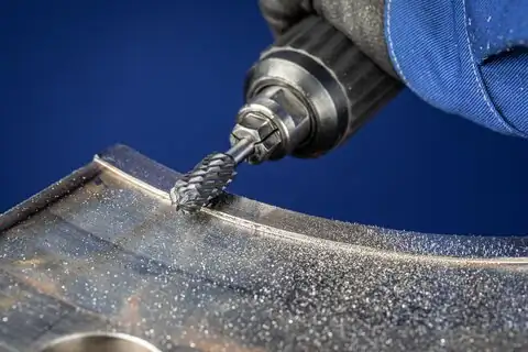 Fresa de metal duro de alto rendimiento INOX forma cilíndrica redonda WRC Ø 10x20 mm, mango Ø 6 mm, HICOAT acero inoxidable 3
