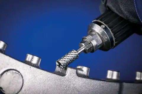 Fresa de metal duro forma cilíndrica ZYAS dentado frontal 12x25 mm, mango Ø 6 mm TITANIUM para titanio 3