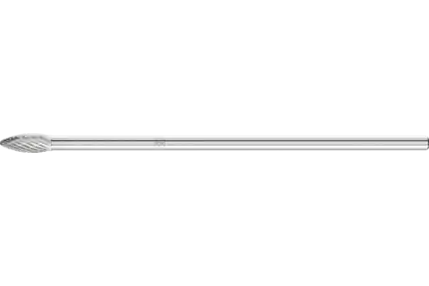 tungsten carbide burr flame B dia. 08x20mm shank dia. 6x150mm Z3P universal medium cross cut 1
