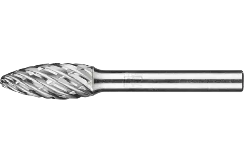 Fresa metallo duro per uso professionale STEEL fiamma B Ø 10x25 mm, gambo Ø 6 mm per acciaio 1
