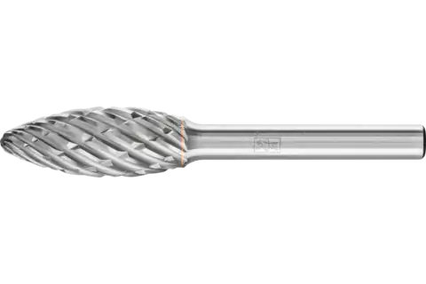 Tungsten carbide high-performance burr STEEL flame B dia. 12x30 mm shank dia. 6 mm for steel 1