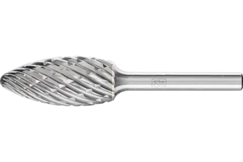 Fresa metallo duro per uso professionale STEEL fiamma B Ø 16x35 mm, gambo Ø 6 mm per acciaio 1