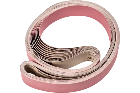 Granulo ceramico nastro abrasivo BA 50x2000 mm CO120 asportazione massima su acciaio con smerigliatrice a nastro 1