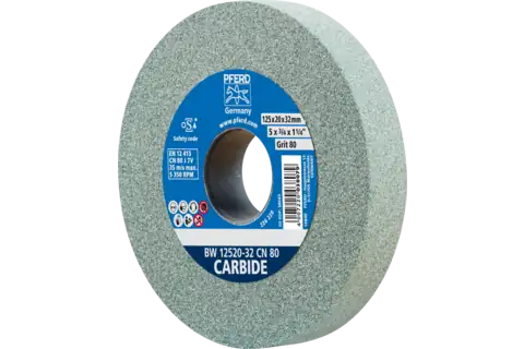Slijpboksteen Ø 125x20 mm asgat-Ø 32 mm SiC80 voor harde materialen bijv. hardmetaal 1