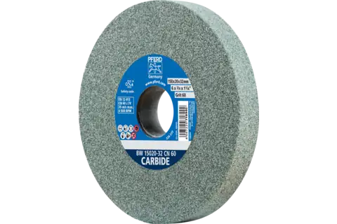 Schleifbockscheibe Ø 150x20mm Bohrung-Ø 32 mm SiC60 für harte Materialien z.B. Hartmetall 1