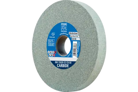 Slijpboksteen Ø 150x20 mm asgat-Ø 32 mm SiC80 voor harde materialen bijv. hardmetaal 1