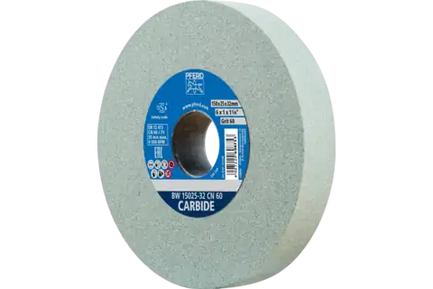 Bench grinding wheel dia. 150x25 mm centre hole dia. 32 mm C60 for hard materials e.g. tungsten carbide 1