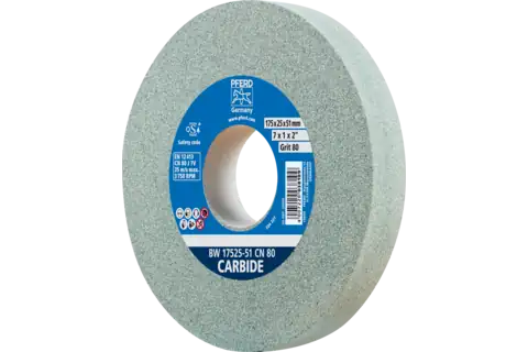Schleifbockscheibe Ø 175x25 mm Bohrung-Ø 51 mm SiC80 für harte Materialien z.B. Hartmetall 1