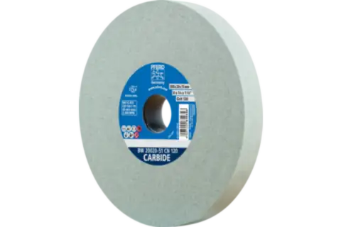 Bench grinding wheel dia. 200x20 mm centre hole dia. 51 mm SiC120 for hard materials e.g. tungsten carbide 1