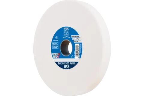 Bench grinding wheel dia. 200x25 mm centre hole dia. 51 mm A60 for sharpening HSS pilot drills 1