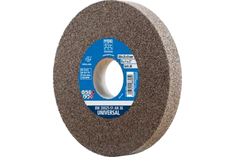 Bench grinding wheel dia. 200x25 mm centre hole dia. 51 mm A36 for general grinding work 1