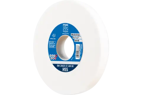Bench grinding wheel dia. 200x25 mm centre hole dia. 51 mm A80 for sharpening HSS pilot drills 1