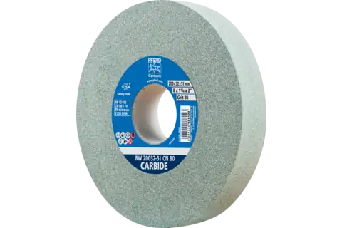 Slijpboksteen Ø 200x32 mm asgat-Ø 51 mm SiC80 voor harde materialen bijv. hardmetaal 1