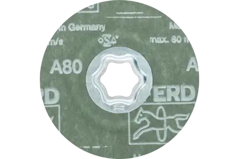 COMBICLICK Korund Fiberscheibe Ø 100mm A80 für universelle Anwendungen 3