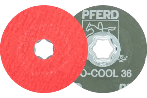 COMBICLICK Keramikkorn Fiberscheibe Ø 100mm CO-COOL36 für Edelstahl 1