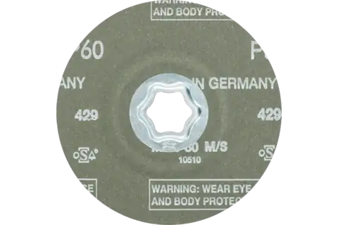 COMBICLICK Korund Fiberscheibe Ø 115 mm A-COOL60 für Edelstahl 3