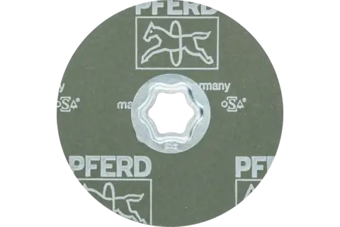 COMBICLICK Keramikkorn Fiberscheibe Ø 115 mm CO80 für hohen Abtrag auf Stahl 3