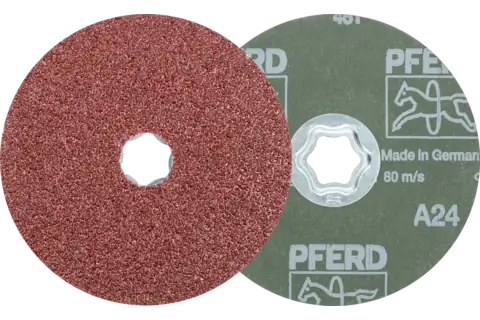 COMBICLICK Korund Fiberscheibe Ø 125 mm A24 für universelle Anwendungen 1