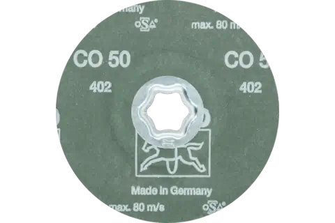 COMBICLICK ceramic oxide grain fibre disc dia. 125 mm CO50 for high stock removal on steel 3