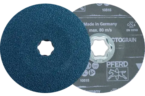 COMBICLICK Fiberscheibe Ø 125 mm VICTOGRAIN 80 Höchstleistung auf Stahl 1