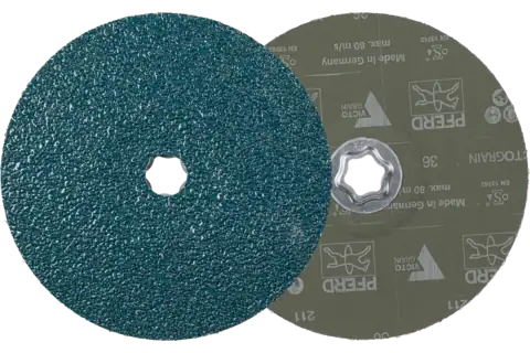COMBICLICK Fiberscheibe Ø 180mm VICTOGRAIN 36 Höchstleistung auf Stahl 1