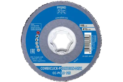 Vellón para limpieza COMBICLICK POLICLEAN PCLD Ø 115x13 mm para trabajos bastos de limpieza 3