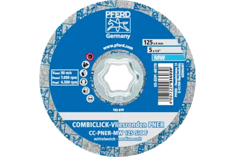COMBICLICK verpresste Vliesronde CC PNER Ø 125 mm Mittelweich SIC Fein für Finish 3