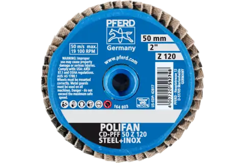 COMBIDISC Zirkon Mini-POLIFAN CD Ø 50mm Z120 für gehärteten Stahl 3