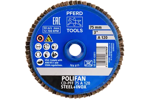 COMBIDISC Korund Mini-POLIFAN CD Ø 75 mm A120 für universelle Anwendungen 3