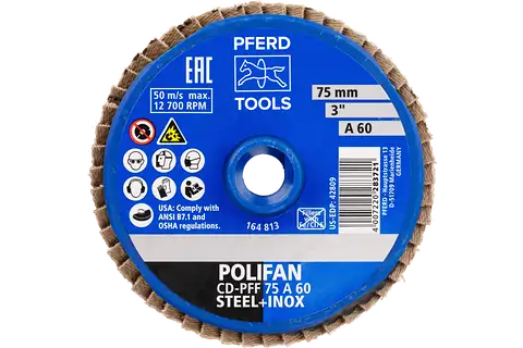 COMBIDISC Korund Mini-POLIFAN CD Ø 75 mm A60 für universelle Anwendungen 3