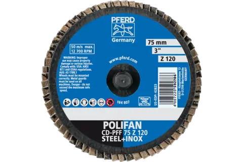 COMBIDISC Zirkon Mini-POLIFAN CD Ø 75 mm Z120 für gehärteten Stahl 3